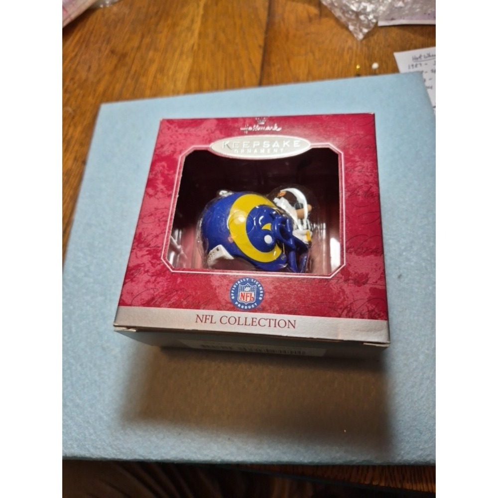 Hallmark St. Louis Rams Football Helmet Christmas Ornament 1998